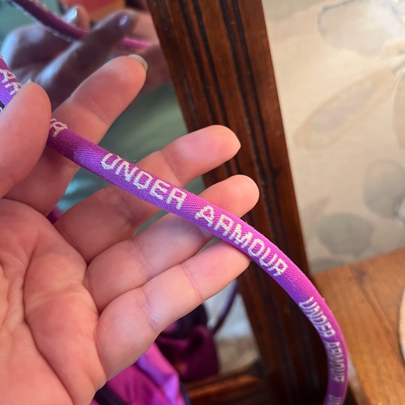 UNDER ARMOUR Ozsee Sackpack with 2 Zipper Pockets Purple and Orange - Picture 6 of 6